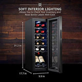 Ivation 12 Bottle Compressor Wine Cooler Refrigerator with Lock