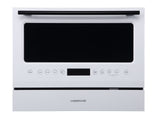 Farberware Professional 6 Piece Countertop Dishwasher, Glass Door White